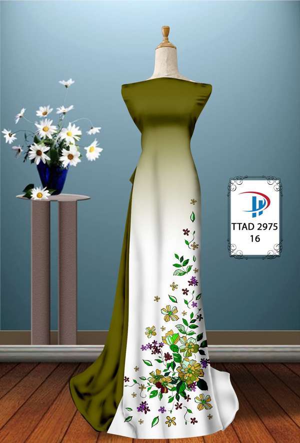 Vải Áo Dài Hoa In 3D Thiết Kế 2021 AD TTAD2975 58 Vải Áo Dài Hoa In 3D Thiết Kế 2021 AD TTAD2975