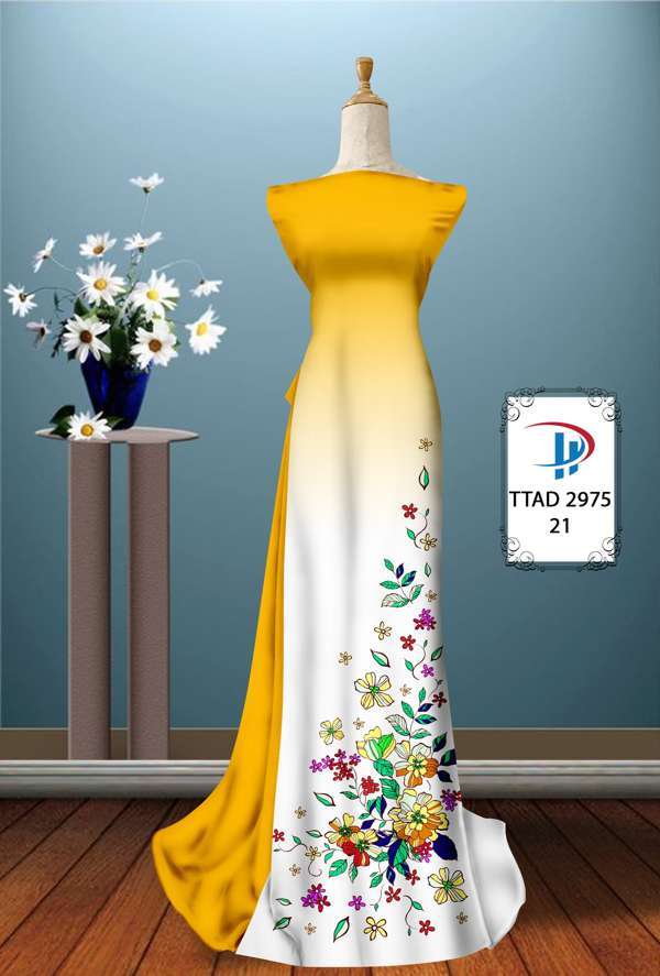 Vải Áo Dài Hoa In 3D Thiết Kế 2021 AD TTAD2975 64 Vải Áo Dài Hoa In 3D Thiết Kế 2021 AD TTAD2975
