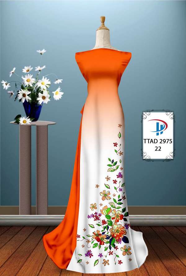Vải Áo Dài Hoa In 3D Thiết Kế 2021 AD TTAD2975 65 Vải Áo Dài Hoa In 3D Thiết Kế 2021 AD TTAD2975