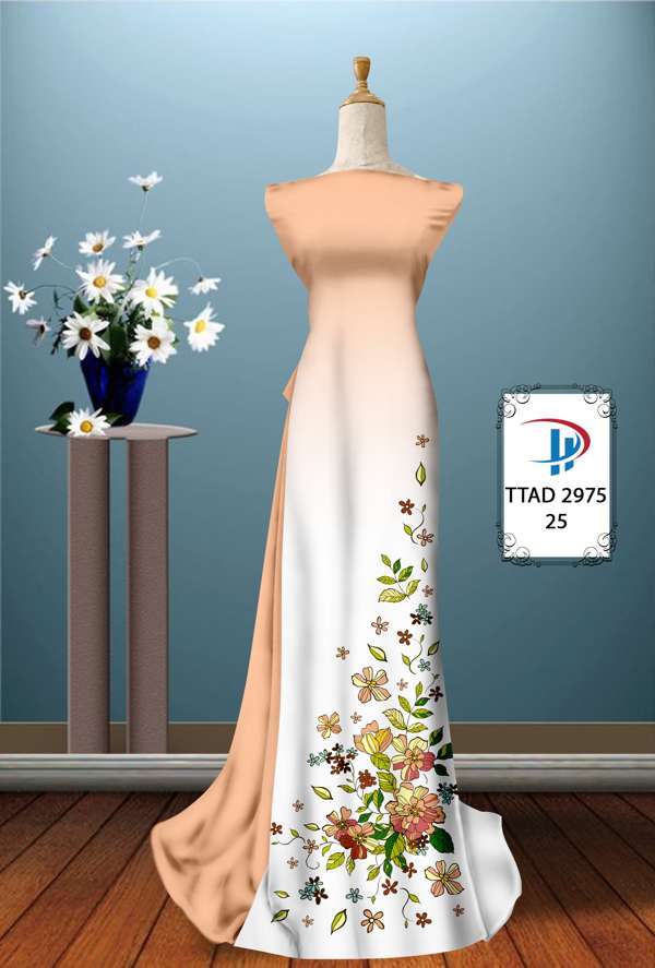 Vải Áo Dài Hoa In 3D Thiết Kế 2021 AD TTAD2975 68 Vải Áo Dài Hoa In 3D Thiết Kế 2021 AD TTAD2975