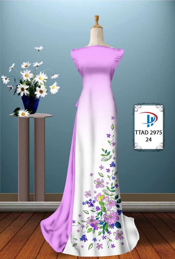 Vải Áo Dài Hoa In 3D Thiết Kế 2021 AD TTAD2975 67 Vải Áo Dài Hoa In 3D Thiết Kế 2021 AD TTAD2975