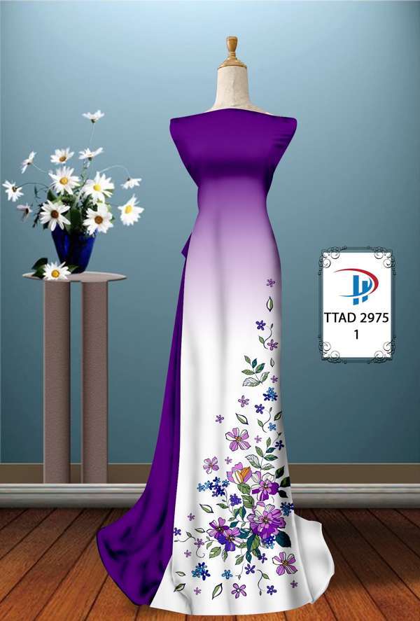 Vải Áo Dài Hoa In 3D Thiết Kế 2021 AD TTAD2975 69 Vải Áo Dài Hoa In 3D Thiết Kế 2021 AD TTAD2975