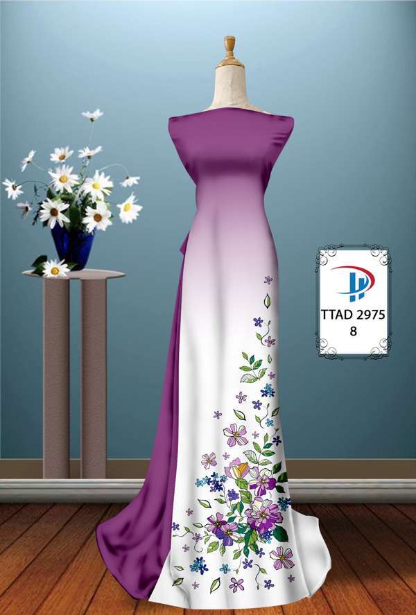 Vải Áo Dài Hoa In 3D Thiết Kế 2021 AD TTAD2975 74 Vải Áo Dài Hoa In 3D Thiết Kế 2021 AD TTAD2975