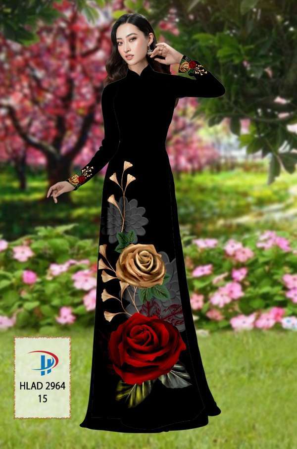 Vải Áo Dài Hoa Hồng Thiết Kế 2021 AD HLAD2964 53 Vải Áo Dài Hoa Hồng Thiết Kế 2021 AD HLAD2964
