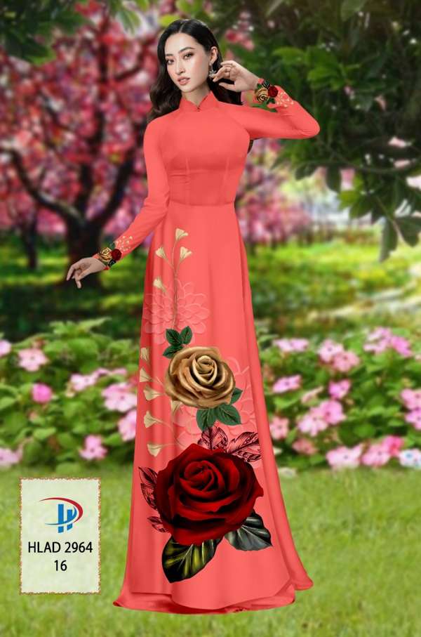 Vải Áo Dài Hoa Hồng Thiết Kế 2021 AD HLAD2964 54 Vải Áo Dài Hoa Hồng Thiết Kế 2021 AD HLAD2964