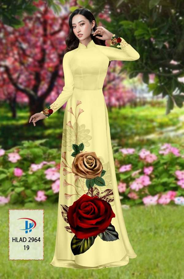 Vải Áo Dài Hoa Hồng Thiết Kế 2021 AD HLAD2964 57 Vải Áo Dài Hoa Hồng Thiết Kế 2021 AD HLAD2964