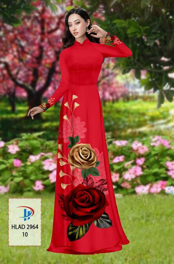 Vải Áo Dài Hoa Hồng Thiết Kế 2021 AD HLAD2964 72 Vải Áo Dài Hoa Hồng Thiết Kế 2021 AD HLAD2964