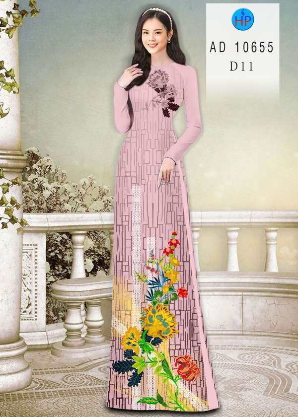 Vải Áo Dài Hoa In 3D Thiết Kế 2021 AD 10655 37 Vải Áo Dài Hoa In 3D Thiết Kế 2021 AD 10655