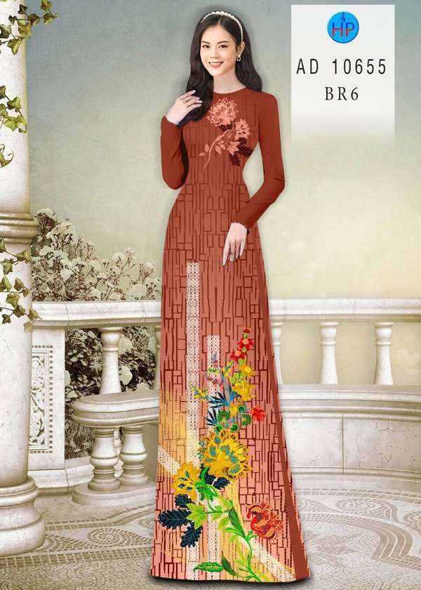 Vải Áo Dài Hoa In 3D Thiết Kế 2021 AD 10655 41 Vải Áo Dài Hoa In 3D Thiết Kế 2021 AD 10655
