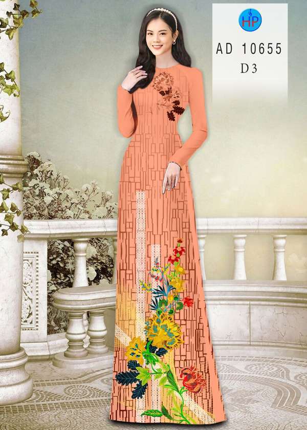 Vải Áo Dài Hoa In 3D Thiết Kế 2021 AD 10655 43 Vải Áo Dài Hoa In 3D Thiết Kế 2021 AD 10655