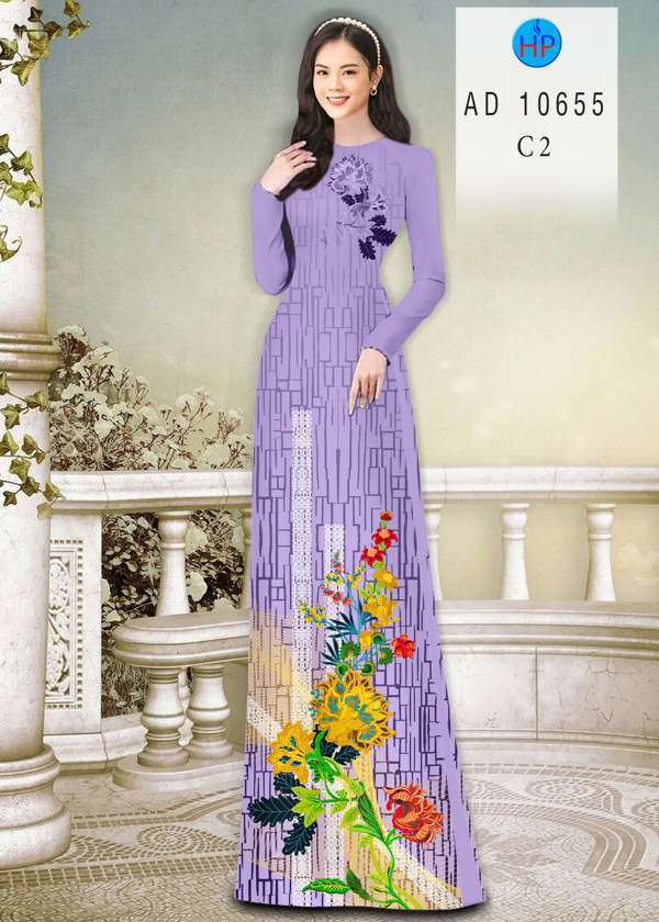 Vải Áo Dài Hoa In 3D Thiết Kế 2021 AD 10655 42 Vải Áo Dài Hoa In 3D Thiết Kế 2021 AD 10655