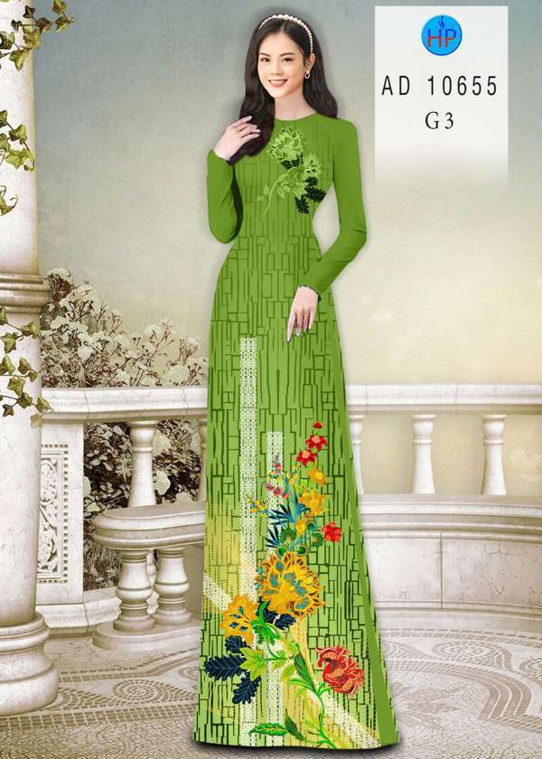 Vải Áo Dài Hoa In 3D Thiết Kế 2021 AD 10655 44 Vải Áo Dài Hoa In 3D Thiết Kế 2021 AD 10655