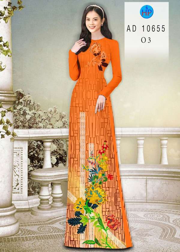 Vải Áo Dài Hoa In 3D Thiết Kế 2021 AD 10655 45 Vải Áo Dài Hoa In 3D Thiết Kế 2021 AD 10655