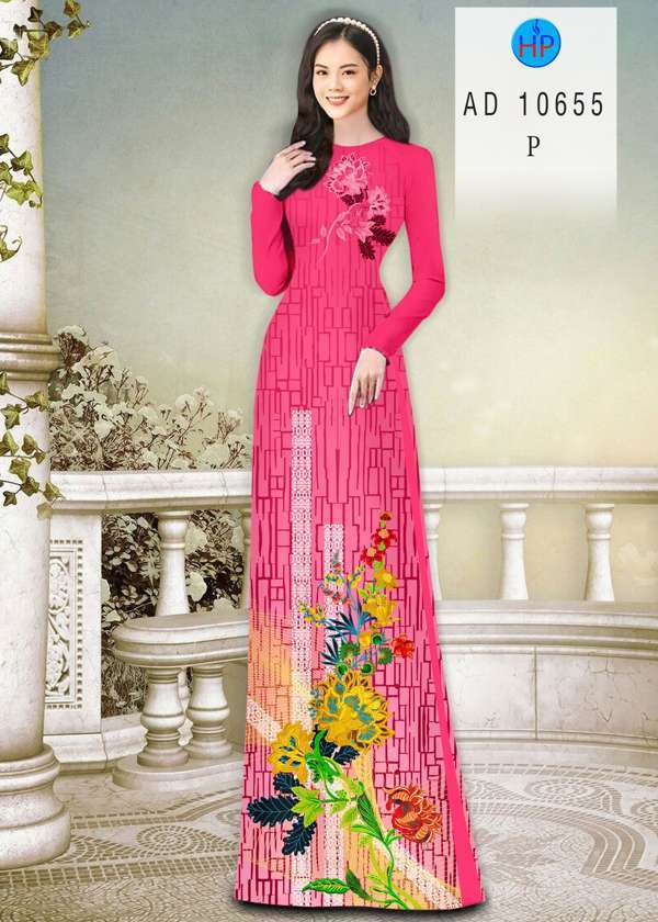 Vải Áo Dài Hoa In 3D Thiết Kế 2021 AD 10655 46 Vải Áo Dài Hoa In 3D Thiết Kế 2021 AD 10655