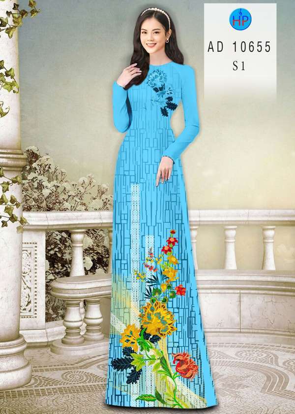 Vải Áo Dài Hoa In 3D Thiết Kế 2021 AD 10655 49 Vải Áo Dài Hoa In 3D Thiết Kế 2021 AD 10655