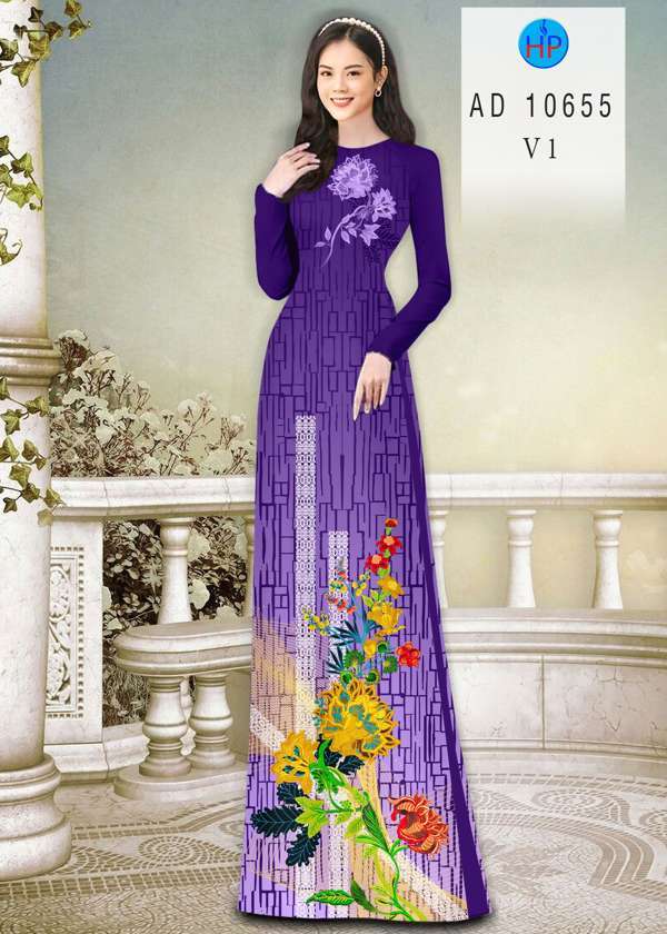 Vải Áo Dài Hoa In 3D Thiết Kế 2021 AD 10655 50 Vải Áo Dài Hoa In 3D Thiết Kế 2021 AD 10655