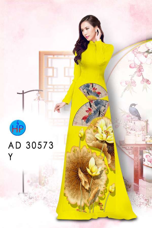 Vải Áo Dài Hoa Sen Vừa Ra  AD 30573
