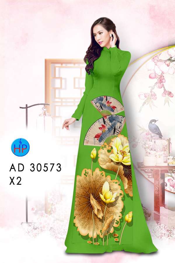 Vải Áo Dài Hoa Sen Vừa Ra  AD 30573
