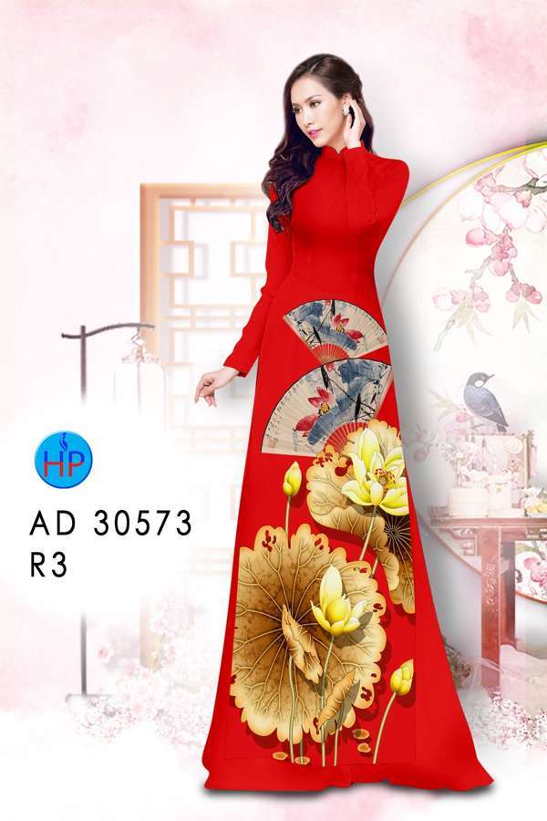 Vải Áo Dài Hoa Sen Vừa Ra  AD 30573