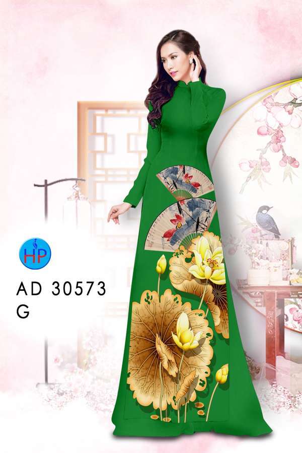 Vải Áo Dài Hoa Sen Vừa Ra  AD 30573