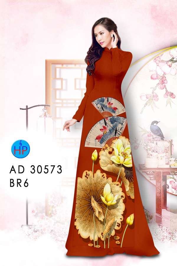 Vải Áo Dài Hoa Sen Vừa Ra  AD 30573