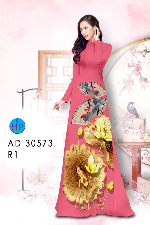 Vải Áo Dài Hoa Sen Vừa Ra  AD 30573