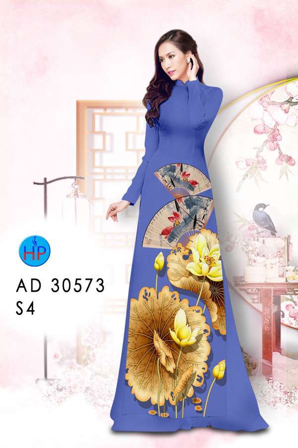 Vải Áo Dài Hoa Sen Vừa Ra  AD 30573