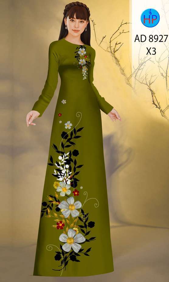 Vải Áo Dài Hoa In 3D Vừa Ra AD 8927 37 Vải Áo Dài Hoa In 3D Vừa Ra AD 8927