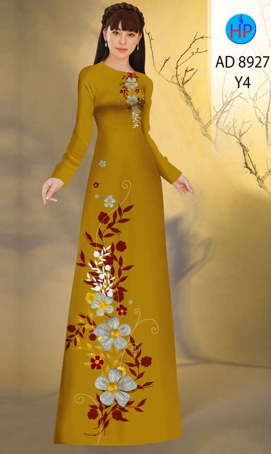 Vải Áo Dài Hoa In 3D Vừa Ra AD 8927 38 Vải Áo Dài Hoa In 3D Vừa Ra AD 8927