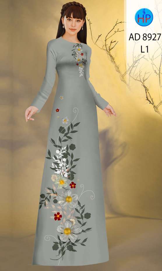 Vải Áo Dài Hoa In 3D Vừa Ra AD 8927 42 Vải Áo Dài Hoa In 3D Vừa Ra AD 8927