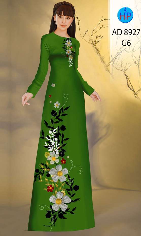 Vải Áo Dài Hoa In 3D Vừa Ra AD 8927 43 Vải Áo Dài Hoa In 3D Vừa Ra AD 8927