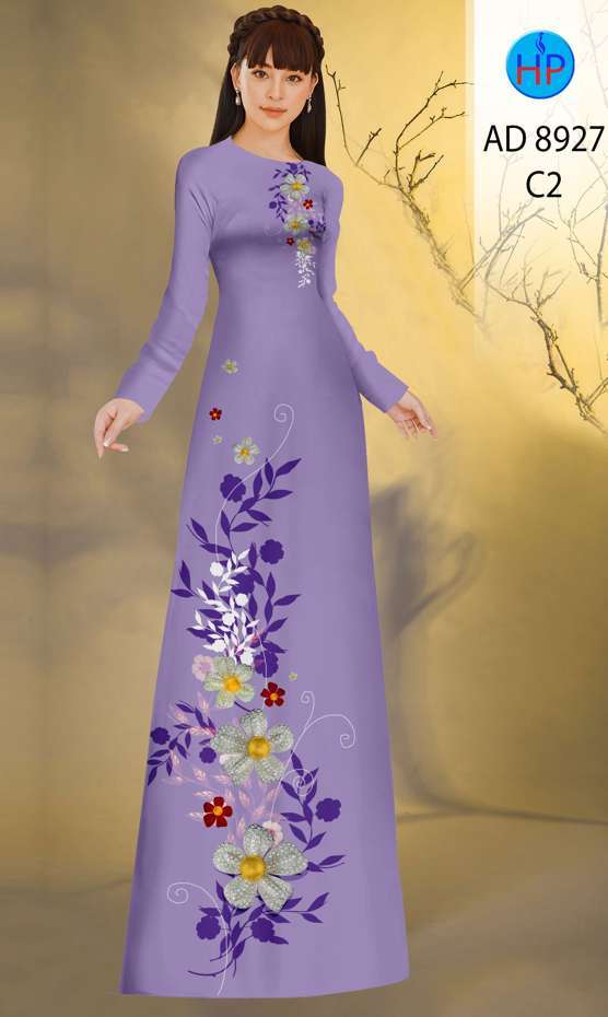 Vải Áo Dài Hoa In 3D Vừa Ra AD 8927 44 Vải Áo Dài Hoa In 3D Vừa Ra AD 8927