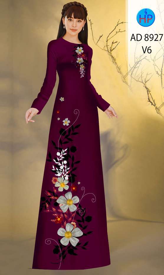 Vải Áo Dài Hoa In 3D Vừa Ra AD 8927 46 Vải Áo Dài Hoa In 3D Vừa Ra AD 8927