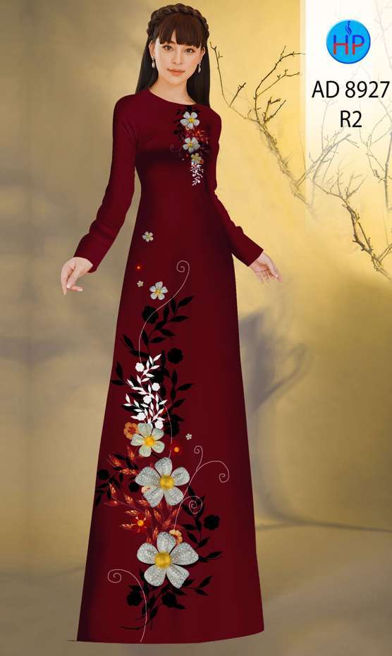 Vải Áo Dài Hoa In 3D Vừa Ra AD 8927 45 Vải Áo Dài Hoa In 3D Vừa Ra AD 8927