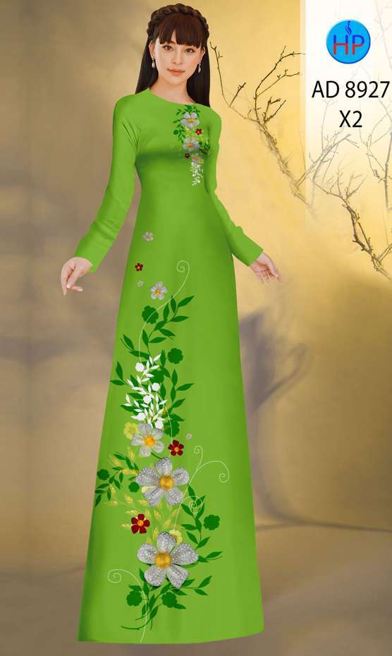 Vải Áo Dài Hoa In 3D Vừa Ra AD 8927 50 Vải Áo Dài Hoa In 3D Vừa Ra AD 8927