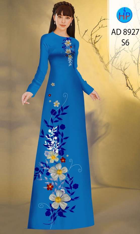 Vải Áo Dài Hoa In 3D Vừa Ra AD 8927 51 Vải Áo Dài Hoa In 3D Vừa Ra AD 8927