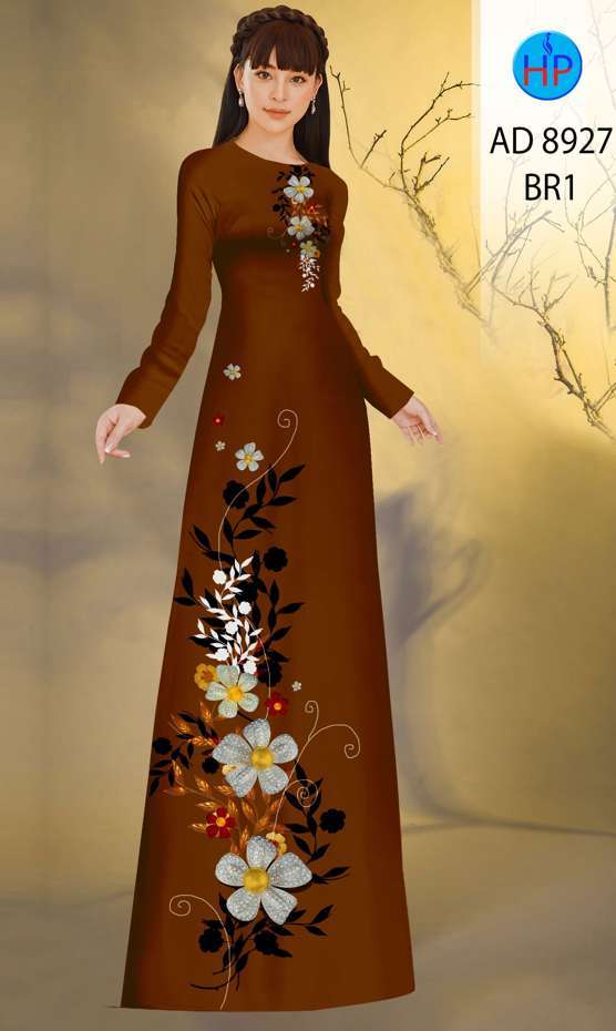 Vải Áo Dài Hoa In 3D Vừa Ra AD 8927 52 Vải Áo Dài Hoa In 3D Vừa Ra AD 8927