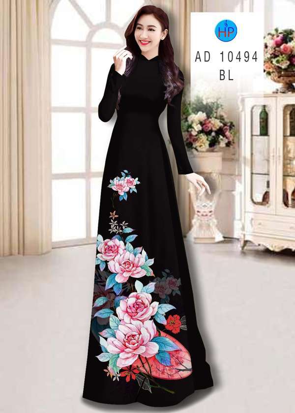 Vải Áo Dài Hoa In 3D Mới Ra AD 10494 47 Vải Áo Dài Hoa In 3D Mới Ra AD 10494
