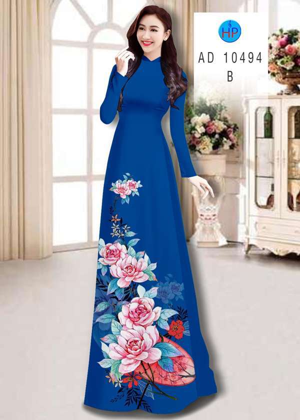 Vải Áo Dài Hoa In 3D Mới Ra AD 10494 49 Vải Áo Dài Hoa In 3D Mới Ra AD 10494