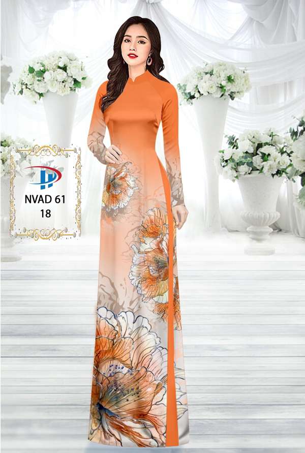 Vải Áo Dài Hoa In 3d Thiết Kế 2021 AD NVAD61 58 Vải Áo Dài Hoa In 3d Thiết Kế 2021 AD NVAD61