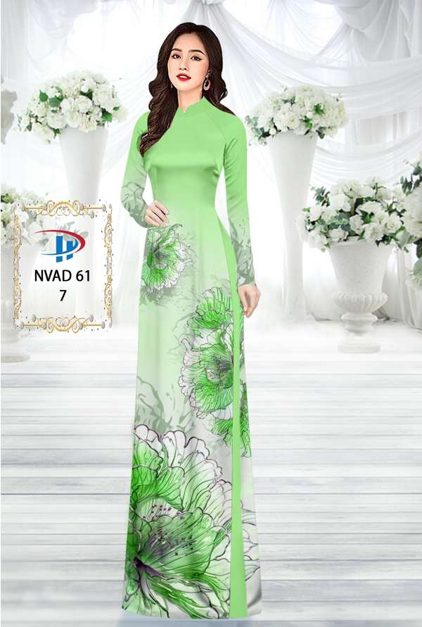 Vải Áo Dài Hoa In 3d Thiết Kế 2021 AD NVAD61 71 Vải Áo Dài Hoa In 3d Thiết Kế 2021 AD NVAD61