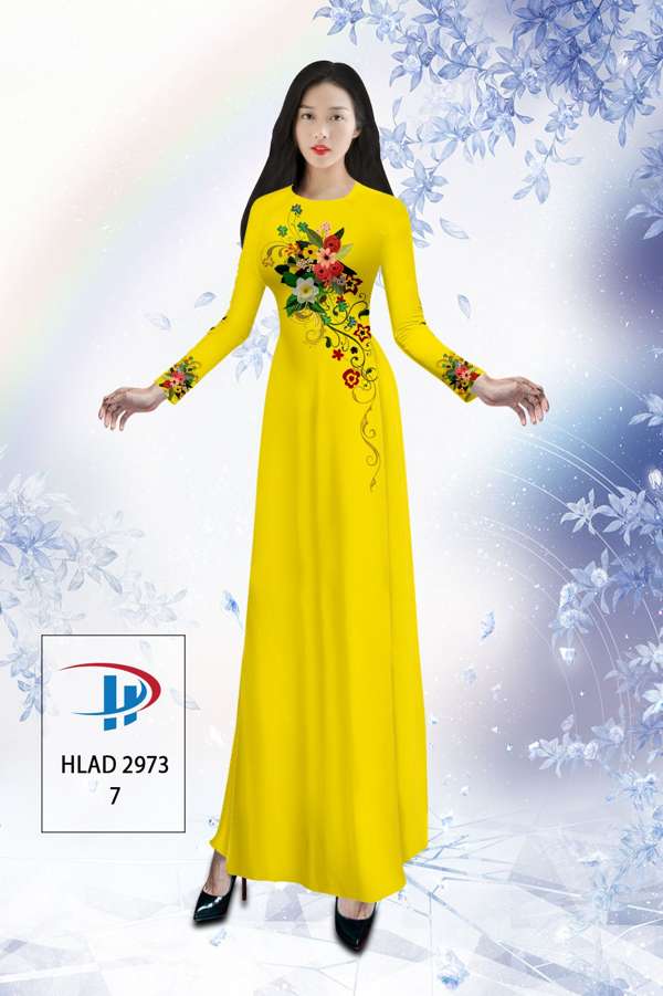 Vải Áo Dài Hoa In 3D Thiết Kế 2021 AD HLAD2973 52 Vải Áo Dài Hoa In 3D Thiết Kế 2021 AD HLAD2973