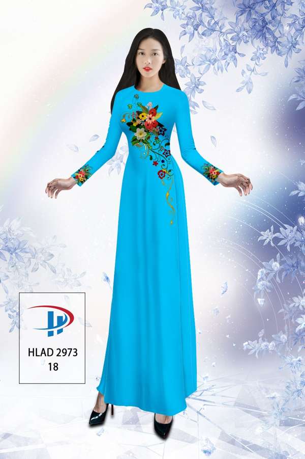 Vải Áo Dài Hoa In 3D Thiết Kế 2021 AD HLAD2973 55 Vải Áo Dài Hoa In 3D Thiết Kế 2021 AD HLAD2973