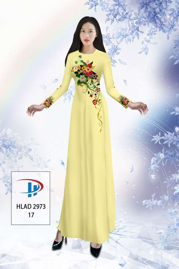 Vải Áo Dài Hoa In 3D Thiết Kế 2021 AD HLAD2973 54 Vải Áo Dài Hoa In 3D Thiết Kế 2021 AD HLAD2973