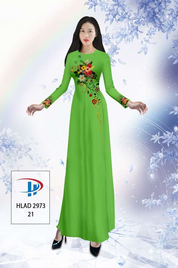 Vải Áo Dài Hoa In 3D Thiết Kế 2021 AD HLAD2973 58 Vải Áo Dài Hoa In 3D Thiết Kế 2021 AD HLAD2973