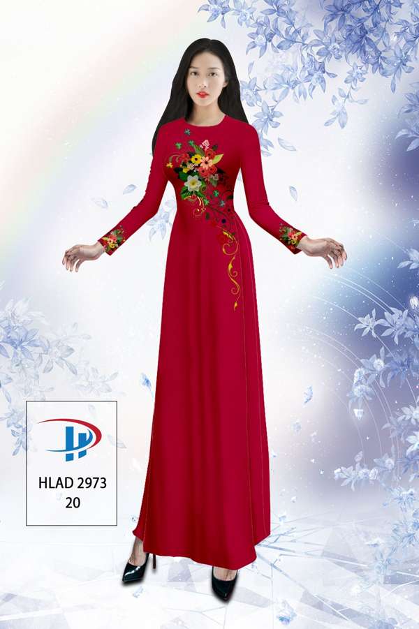 Vải Áo Dài Hoa In 3D Thiết Kế 2021 AD HLAD2973 57 Vải Áo Dài Hoa In 3D Thiết Kế 2021 AD HLAD2973