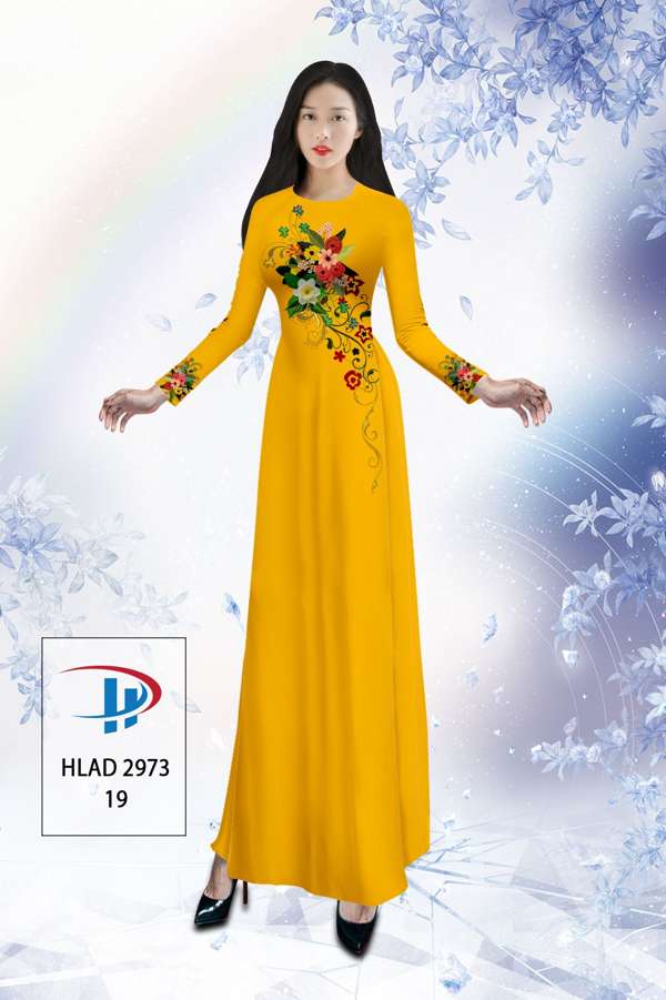 Vải Áo Dài Hoa In 3D Thiết Kế 2021 AD HLAD2973 56 Vải Áo Dài Hoa In 3D Thiết Kế 2021 AD HLAD2973