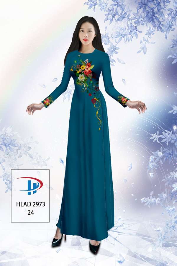 Vải Áo Dài Hoa In 3D Thiết Kế 2021 AD HLAD2973 61 Vải Áo Dài Hoa In 3D Thiết Kế 2021 AD HLAD2973