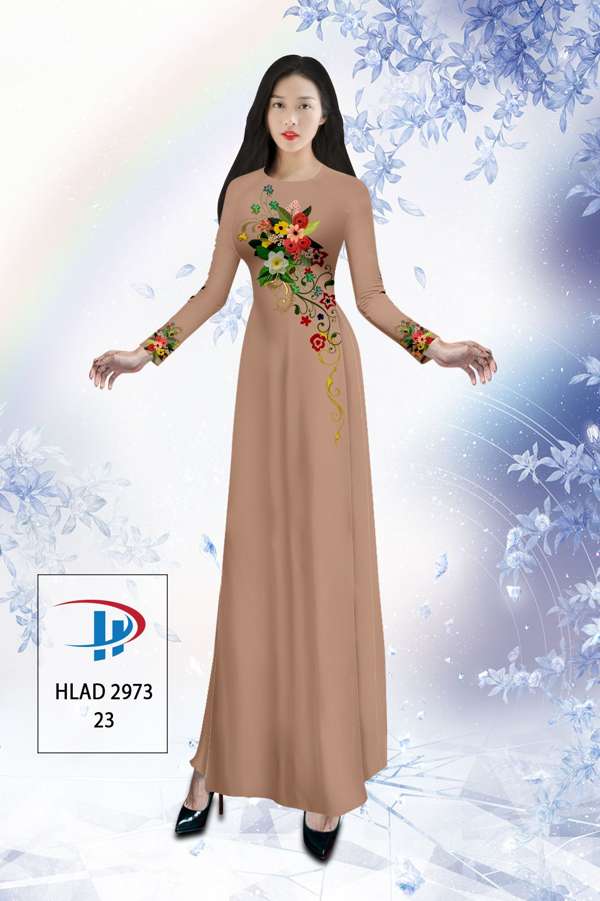 Vải Áo Dài Hoa In 3D Thiết Kế 2021 AD HLAD2973 60 Vải Áo Dài Hoa In 3D Thiết Kế 2021 AD HLAD2973