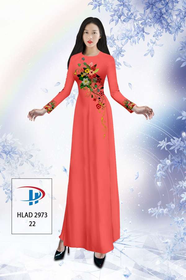 Vải Áo Dài Hoa In 3D Thiết Kế 2021 AD HLAD2973 59 Vải Áo Dài Hoa In 3D Thiết Kế 2021 AD HLAD2973